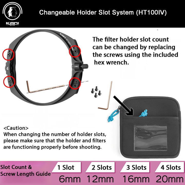 KANI HT100 IV 100mm Square Filter Holder Set M (with Magnetic Adapter Ring)