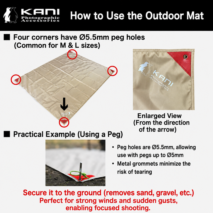 KANI Outdoor Mat –  (M/L, Camo/Beige)