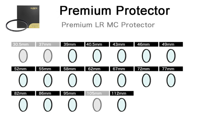 KANI Premium Protector Filter – Ultra Low Reflection (39mm–112mm)