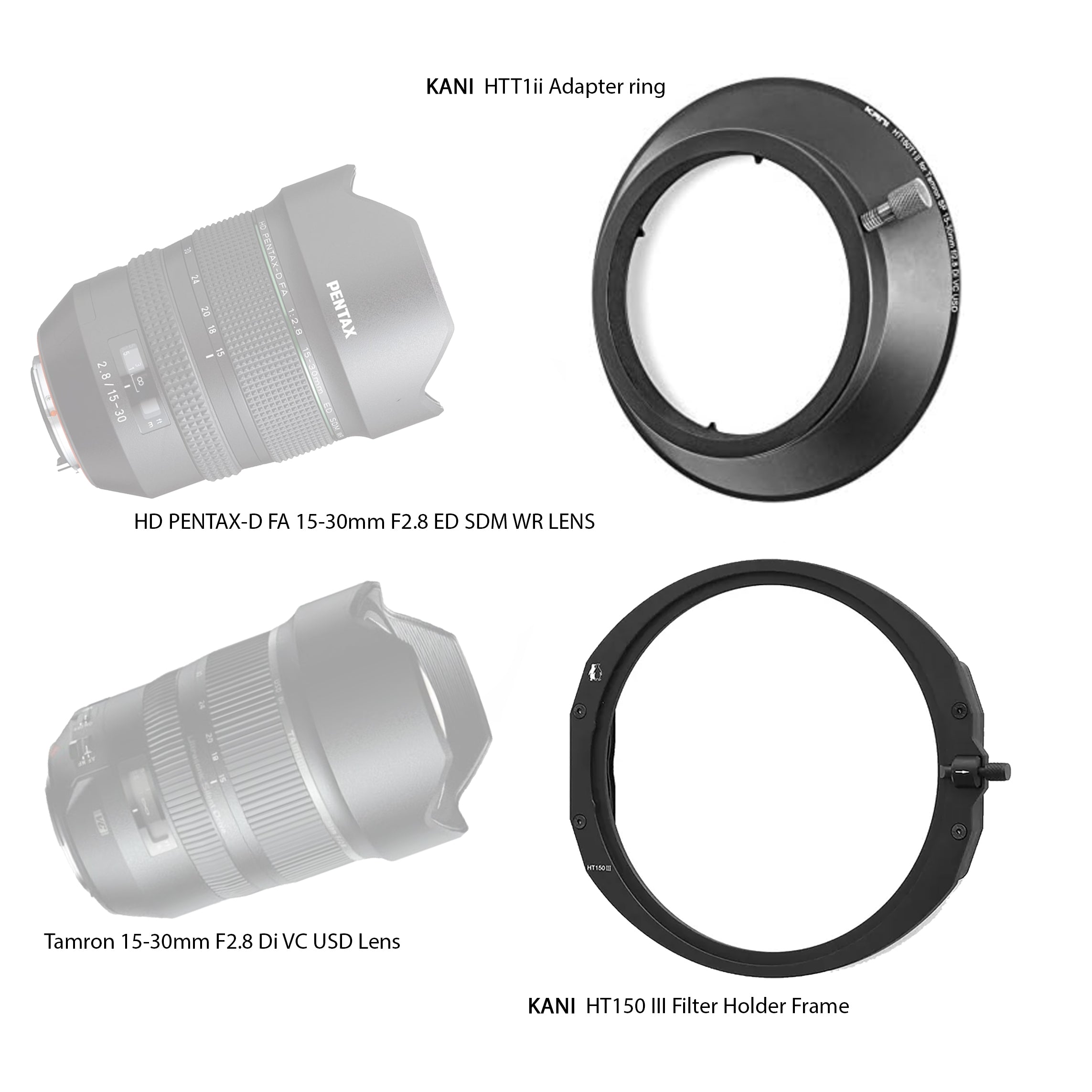 KANI150mmアダプターTAMRON15-30mmPENTAX15-30mm KANI 150mm Holder System for TAMRON 15-30mm f2.8 & HD PENTAX
